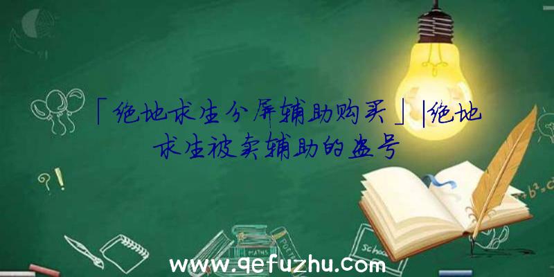 「绝地求生分屏辅助购买」|绝地求生被卖辅助的盗号